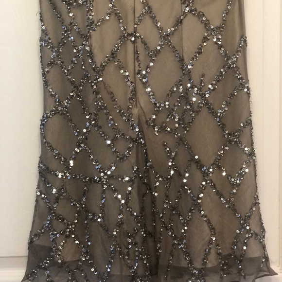 Scala Silver Cocktail Dress, Sz 8 Please Review All Pics No Returns Or Refunds - Picture 4 of 15